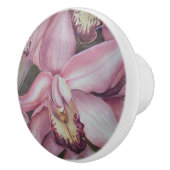 PINK EN PAARSE EXOTISCHE ORCHID-KNOB KERAMISCHE KNOP (Rechts)