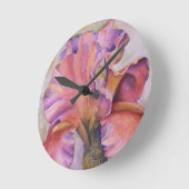 PINK EN PAARSE EXOTISCHE ORCHID WALL CLOCK RONDE KLOK (Hoek)