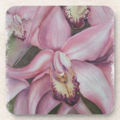 PINK EN PAARSE EXOTISCHE ORCHIDE ONDERZETTERS (Voorkant)