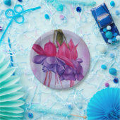 PINK EN PAARSE FUSCHIA-STROOMPAPIEREN BORDEN PAPIEREN BORDJE (Feest)