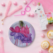 PINK EN PAARSE FUSCHIA-STROOMPAPIEREN BORDEN PAPIEREN BORDJE (Feest)