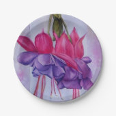 PINK EN PAARSE FUSCHIA-STROOMPAPIEREN BORDEN PAPIEREN BORDJE (Voorkant)