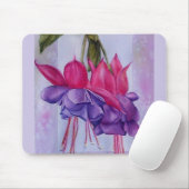 PINK EN PAARSE FUSCHIAS MOUSEPAD MUISMAT (Met muis)