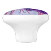 PINK EN PAARSE FUSCHIESSTROOM KNOB KERAMISCHE KNOP (Zijkant)