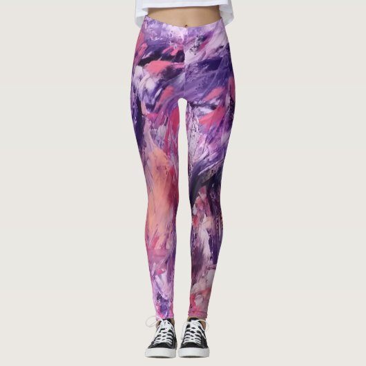 PINK EN PAARSE MAGIC LEGGINGS (Voorkant)