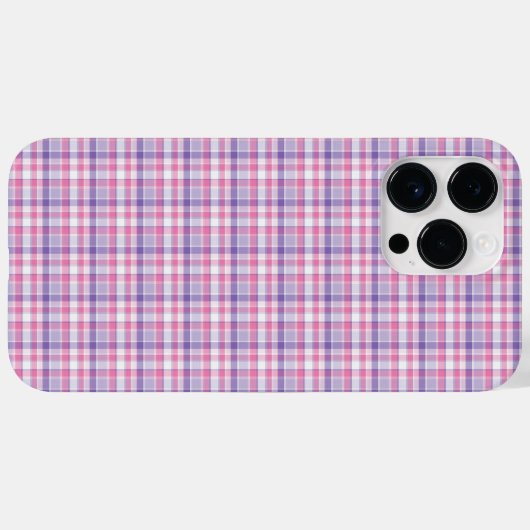  PINK EN PAARSE PLAID Case-Mate iPhone CASE (Achterkant (horizontaal))