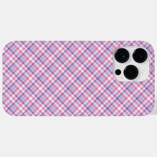  PINK EN PAARSE PLAID Case-Mate iPhone CASE (Achterkant (horizontaal))