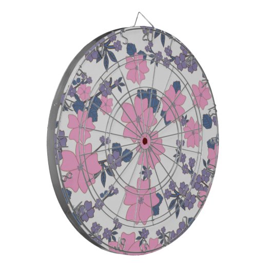 PINK EN PAARSE STROOMPATROON DARTBORD (Voorkant Links)