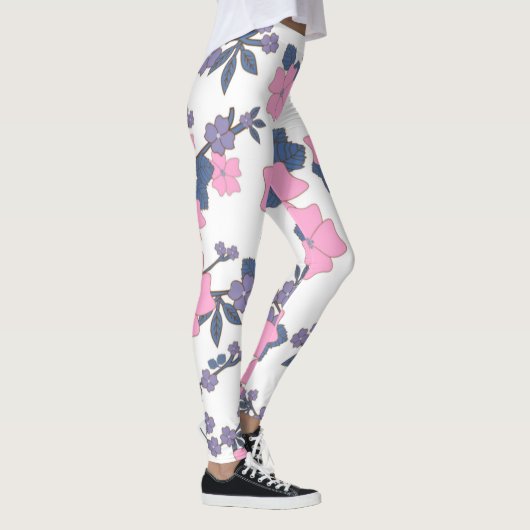 PINK EN PAARSE STROOMPATROON LEGGINGS (Rechts)