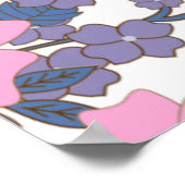 PINK EN PAARSE STROOMPATROON POSTER (Hoek)