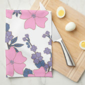 PINK EN PAARSE STROOMPATROON THEEDOEK (Quarter Fold)
