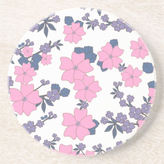 PINK EN PAARSE STROOMPATROON ZANDSTEEN ONDERZETTER (Voorkant)