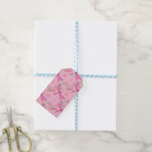 PINK EN PAARSE WATERVERF DRAGONFLIES CADEAULABEL (Met Touw)