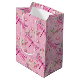 PINK EN PAARSE WATERVERF DRAGONFLIES MEDIUM CADEAUZAKJE