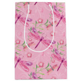 PINK EN PAARSE WATERVERF DRAGONFLIES MEDIUM CADEAUZAKJE (Voorkant)