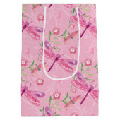 PINK EN PAARSE WATERVERF DRAGONFLIES MEDIUM CADEAUZAKJE (Achterkant)