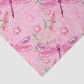 PINK EN PAARSE WATERVERF DRAGONFLIES TISSUEPAPIER (Detail)