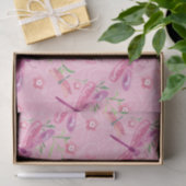 PINK EN PAARSE WATERVERF DRAGONFLIES TISSUEPAPIER (Geschenk)