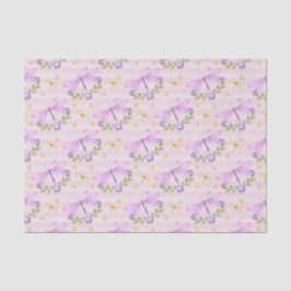 PINK EN PAARSE WATERVERF DRAGONFLIES TISSUEPAPIER