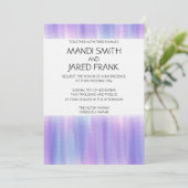 PINK EN PAARSE WATERVERF WEDING INVITATIE KAART (Staand voorkant)