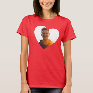 PINK EN RED BE MIJN VALENTIJNSE DOUANE FOTO T-SHIRT
