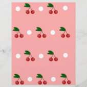 PInk en Red Cherry Pattern Soap Wrapper Flyer (Voorkant)