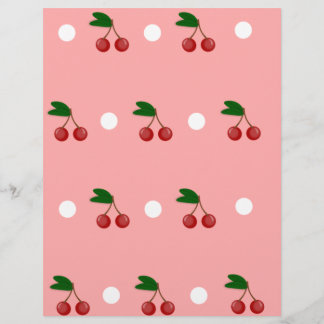 PInk en Red Cherry Pattern Soap Wrapper Flyer