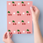 PInk en Red Cherry Pattern Soap Wrapper Flyer (Hand)