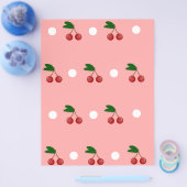 PInk en Red Cherry Pattern Soap Wrapper Flyer (Enkel)