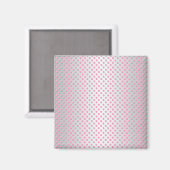 Pink en Silvery White Polka Dots Pattern Magneet (Voorkant / Achterkant)