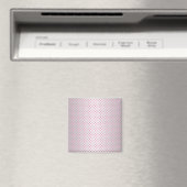 Pink en Silvery White Polka Dots Pattern Magneet (Insitu (Vaatwasser))