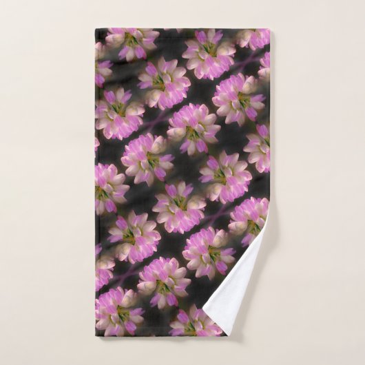Pink en White Flower Close Up Pattern Bad Handdoek (Handdoek)