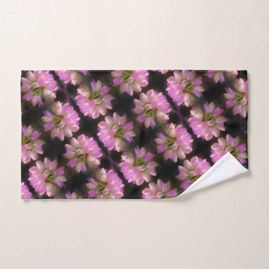 Pink en White Flower Close Up Pattern Bad Handdoek (Handdoek)