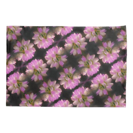 Pink en White Flower Close Up Pattern Kussensloop (Achterkant)