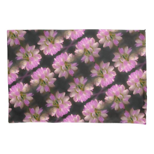 Pink en White Flower Close Up Pattern Kussensloop (Voorkant)