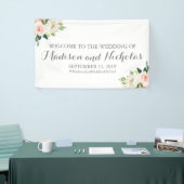 Pink en White Flower Wedding Banner Decoration (Beurs)