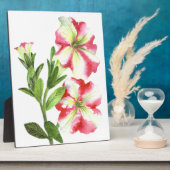 Pink en White Petunias Floral Art Fotoplaat (Zijkant)