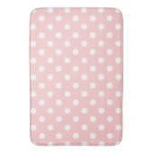 Pink en White Polka Dot Pattern Badmat (Voorkant Verticaal)