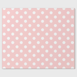 Pink en White Polka Dot Pattern Cadeaupapier