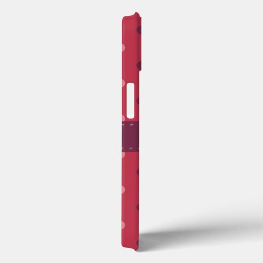 Pink en White Polka Dot Pattern Case-Mate iPhone Case (Achterkant / Rechts)