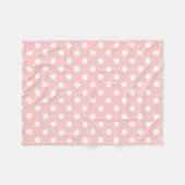 Pink en White Polka Dot Pattern Fleece Deken (Voorkant (Horizontaal))