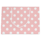 Pink en White Polka Dot Pattern Groot Cadeauzakje (Voorkant)