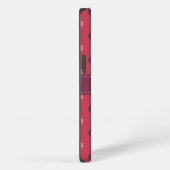 Pink en White Polka Dot Pattern iPhone Hoesje (Rechterkant)