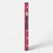 Pink en White Polka Dot Pattern iPhone Hoesje (Linkerkant)