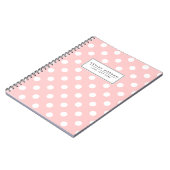 Pink en White Polka Dot Pattern Notitieboek (Linkerzijde)