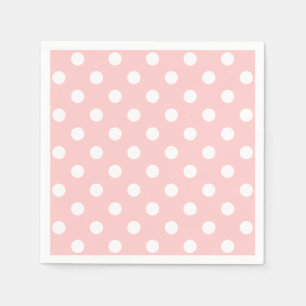 Pink en White Polka Dot Pattern Servet