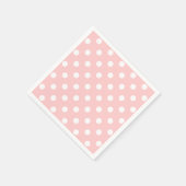 Pink en White Polka Dot Pattern Servet (Hoek)