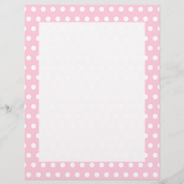 Pink en White Polka Dots Pattern. (Voorkant)