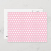 Pink en White Polka Dots Pattern. Briefkaart (Voorkant / Achterkant)
