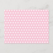 Pink en White Polka Dots Pattern. Briefkaart (Voorkant)